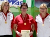 1304 Nach 14 Jahren wieder Gold für den BSC Rüsselsheim vl Claudia Fink Irene Dotzel und Petra Stolz.